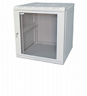 RACK5 Шкаф настенный 19" 18U (600х600 дверь стеклянная, цвет серый)