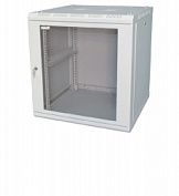RACK5 Шкаф настенный 19" 12U (600х600 дверь стеклянная, цвет серый)